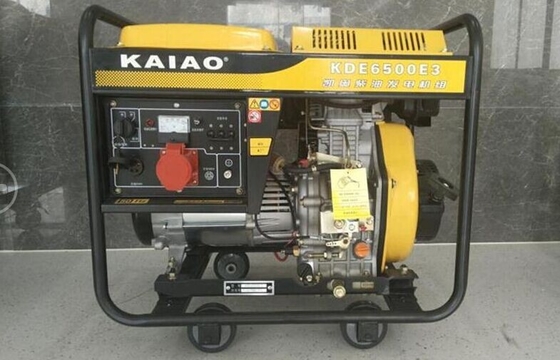 Open Frame 5.5kva เครื่องกำเนิดไฟฟ้าดีเซลประสิทธิภาพสูงระบบแจ้งเตือนน้ำมันต่ำ