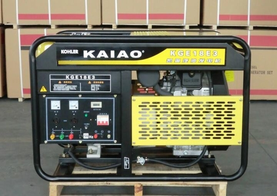 OHV 15kva 25L ถังน้ํามัน เครื่องผลิตน้ํามันเบนซินเย็นด้วยอากาศ ระบบเตือนน้ํามันต่ํา KGE18E
