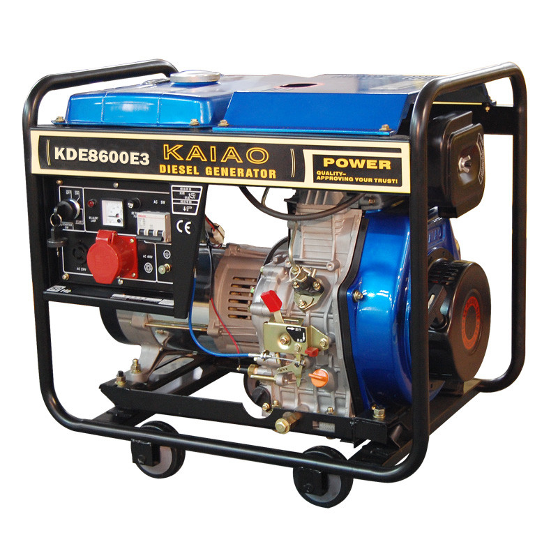 เปิดเฟรม 6.3Kva เครื่องกำเนิดไฟฟ้าดีเซลแบบหดตัวสำหรับโรงงาน / น้ำมันที่ยื่น