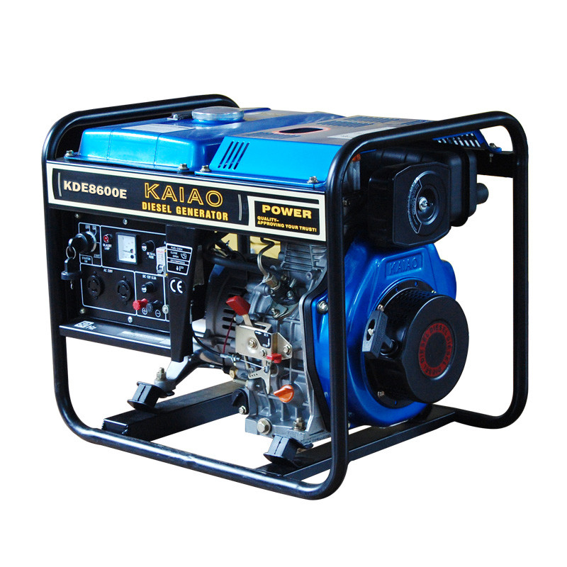 เครื่องกำเนิดไฟฟ้าดีเซลขนาด 6.5 กิกะเฮิรตซ์รุ่น 6kva 3000rmp เปิดเครื่องกำเนิดไฟฟ้าดีเซลไฟฟ้า KDE8600E
